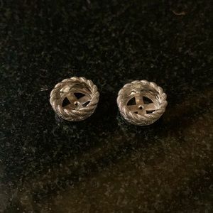 Judith Ripka sterling silver twisted earring jackets